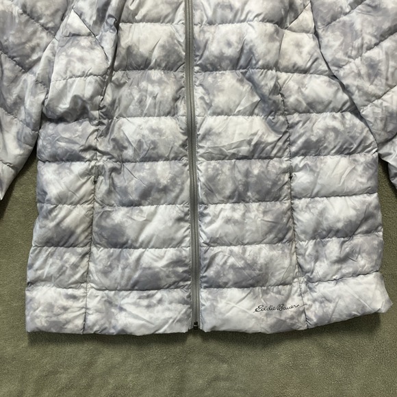 Eddie Bauer EB650 80% Down 20% Waterfowl Feathers Packable Puffer Jacket Sz L - Picture 4 of 15